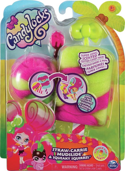Image du produit Candylocks Pack de 2, Poupée 7,5 cm et animal parfumés à collectionner avec accessoires Posie Peach