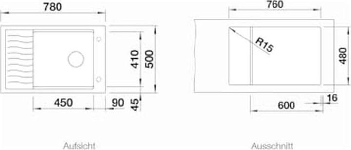 Image du produit Blanco Elon XL 6 S (Éviers à poser, 50 cm, 78 cm)