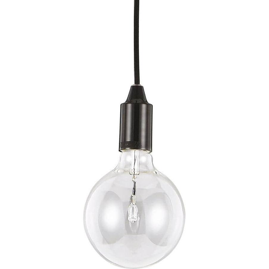 Ideal lux, Pendelleuchte, EDISON E27 Pendelleuchte 8W ⌀125mm dimmbar Schwarz warmweiss 113319 (E27, 1050 lm)