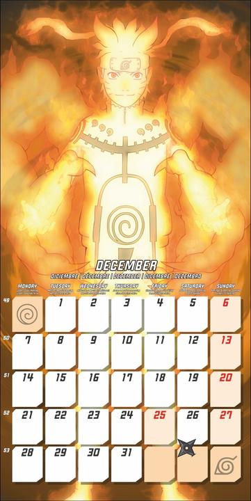 Produktbild Naruto Broschurkalender 2026 (30,5 x 30,5 cm)