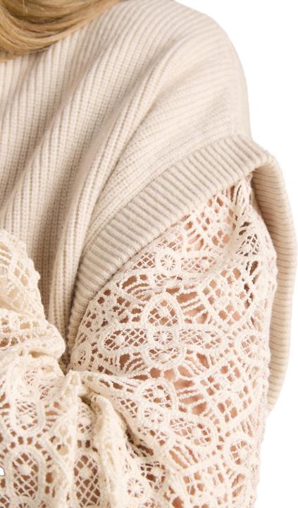 Produktbild Envie de Fraise Umstandspullover mit Ärmeln aus Spitze, Recycling-Polyester (36, 38)