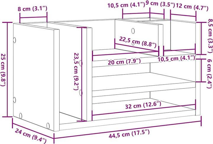 Actual product image vidaXL Schreibtisch-Organizer