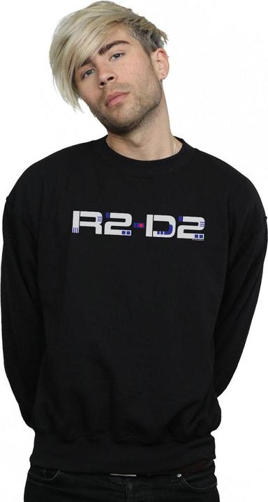 Actual product image Star Wars Mens The Rise Of Skywalker R2-D2 Text Logo Sweatshirt (S)
