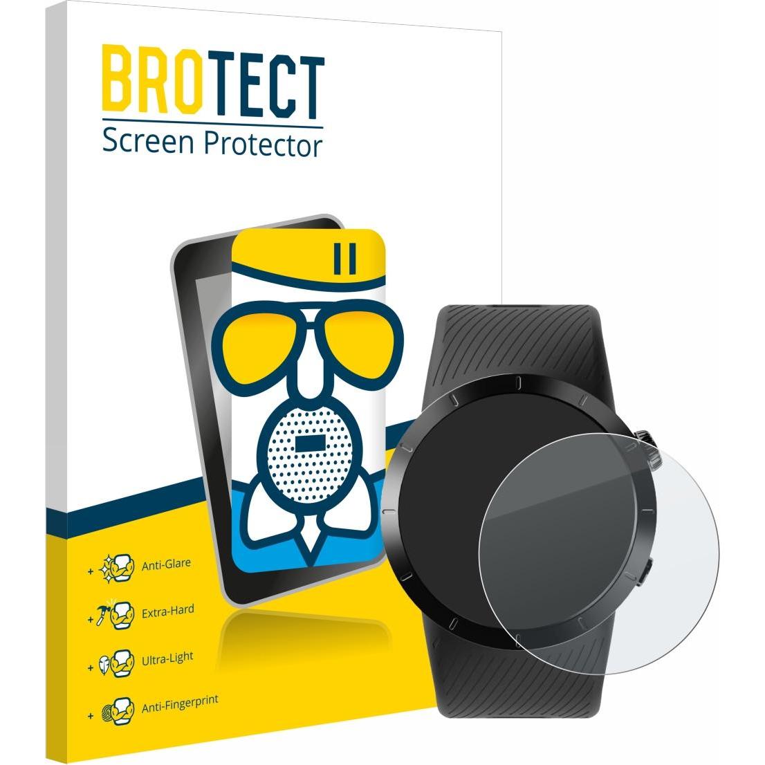 BROTECT AirGlass Panzerglasfolie Matt, Smartwatch Schutzfolie, Grau
