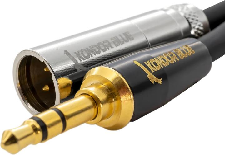 Produktbild Kondor Blue Mini XLR to 3.5MM Gold Stereo Plug for Line Level Devices (1 m)