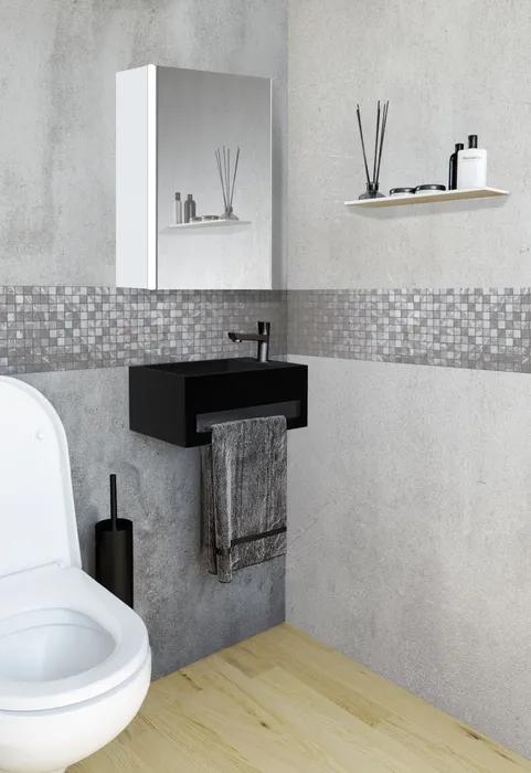 Image du produit Allibert Stella Toilettenschrank mit Beleuchtung 50 cm Ute Glossy White Belgian Sockel
