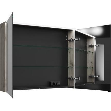 Thumbnail - burgbad, Spiegelschrank, Eqio Spiegelschrank mit horizontaler LED-Beleuchtung, 2 Türen, 1000x800mm