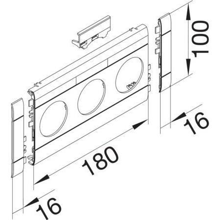 Thumbnail - Tehalit, Leitungsführung Zubehör, Blende