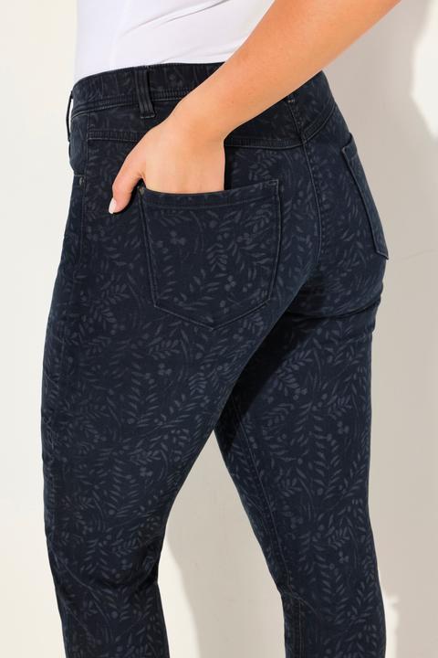 Actual product image Ulla Popken Leaf Print Boyfriend Jeans (52)
