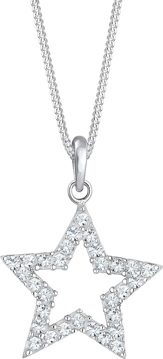 Produktbild Elli mit Stern-Anhänger verziert mit Kristallen (Sterling Silber, 45 cm)