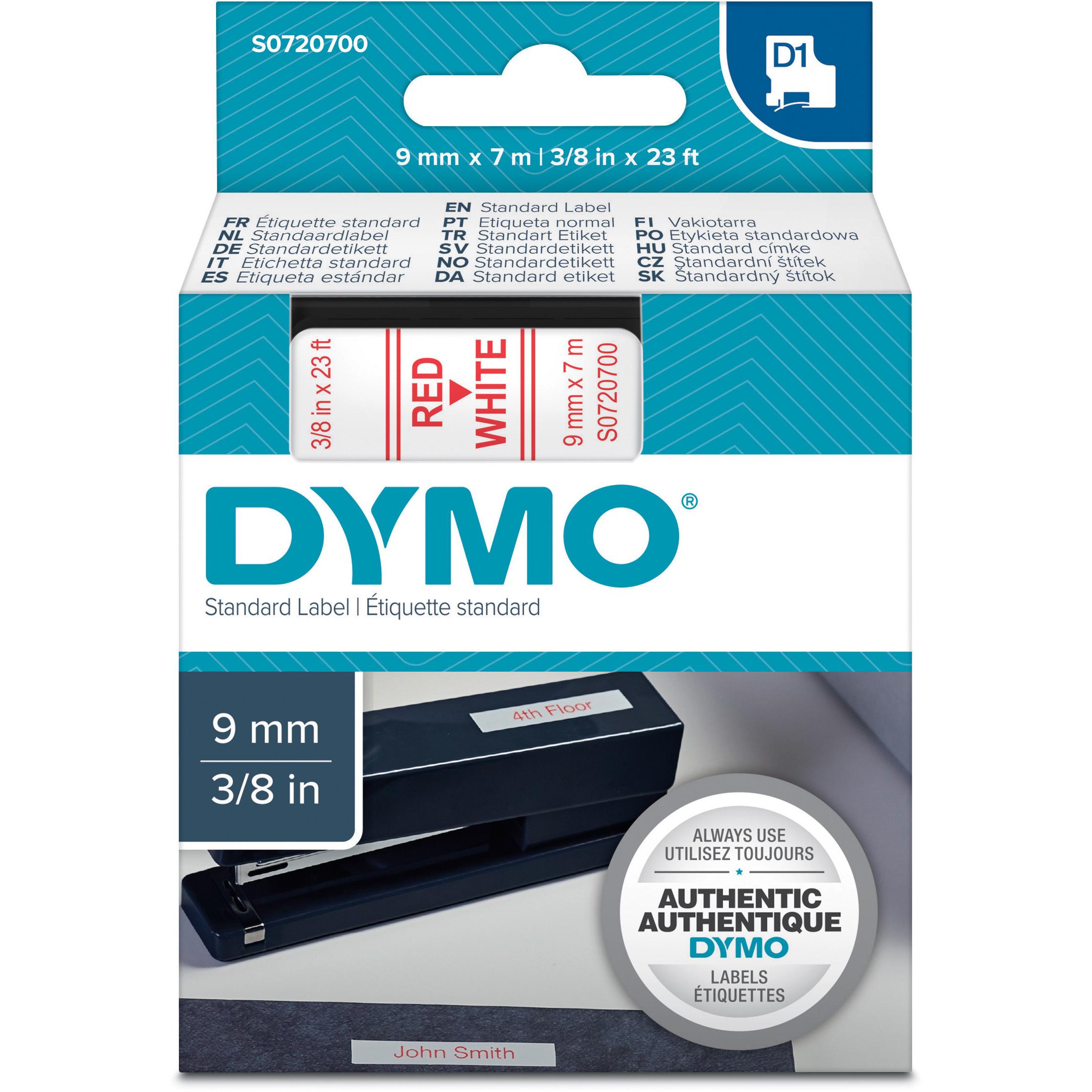 Dymo, Beschriftungsband, S0720700 Standardband (0.90 cm, Rot)