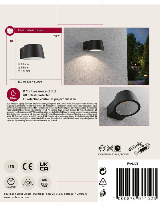 Actual product image Paulmann Capea (500 lm, IP44)
