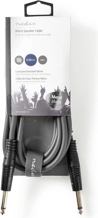 Produktbild Nedis Lautsprecherkabel Mono 6,35 mm Stecker - 6,35 mm Stecker (3 m)