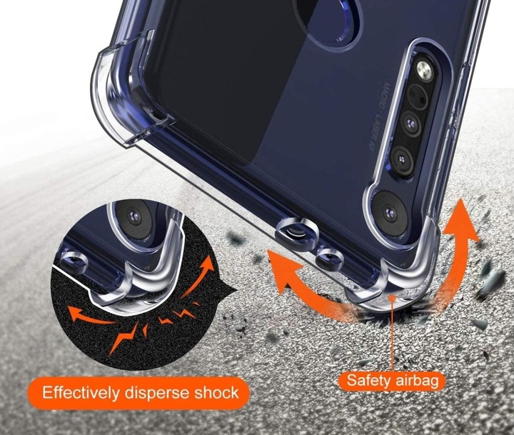 Productafbeelding Screenguard Motorola One Macro Kristal Zachte Airbag Bumper (Motorola One Macro)