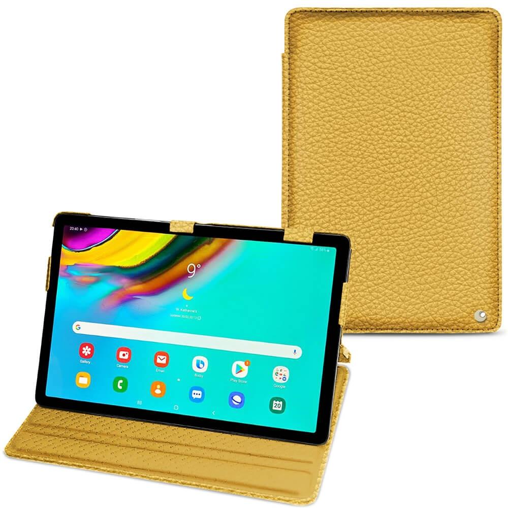 Noreve Lederschutzhülle horizontal (Galaxy Tab S5e), Tablet Hülle, Orange