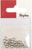 Actual product image Rayher Ringel, 0, 8mm ø, platinum, 25 pieces