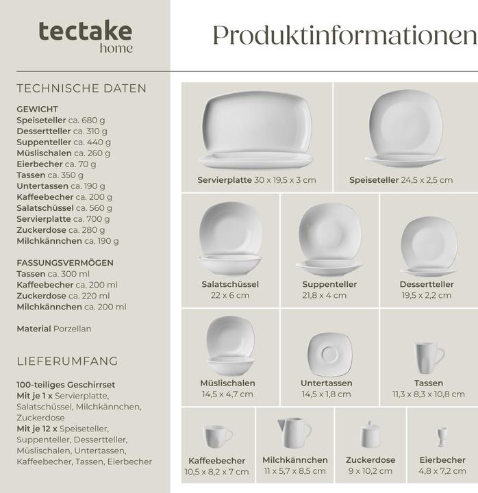 Produktbild tectake Salerno (100 Stück)