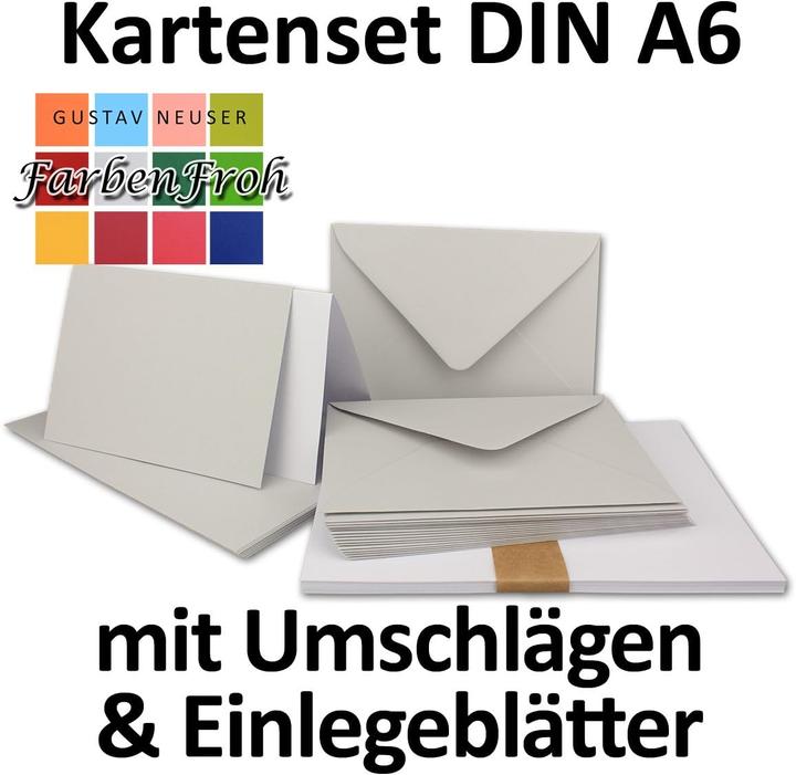 Actual product image Neuser Papier Faltkarten-Set mit Umschlägen, Doppelkarten und Einlegern (75 Stück) (75 pcs.)