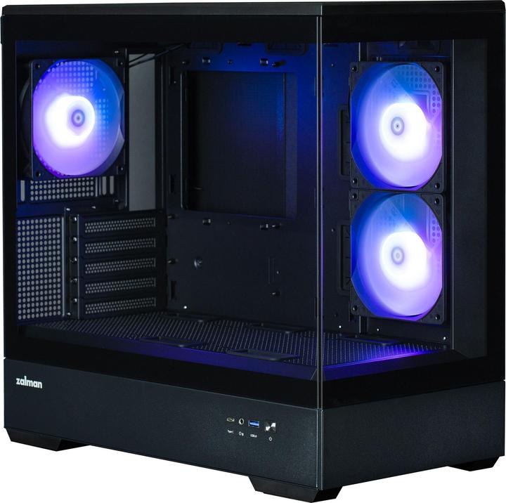 Image du produit Zalman GHE P30 micro-ATX Boîtier en verre trempé Panoramic View - Noir/Blanc (mATX, Mini-ITX)