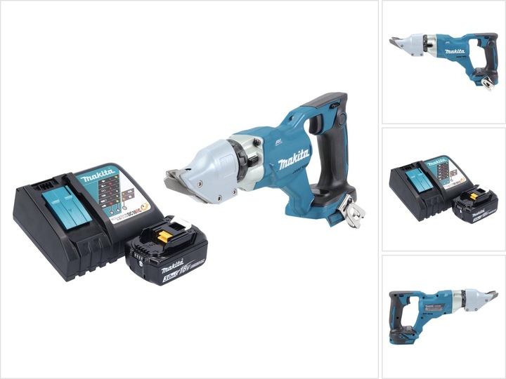 Actual product image Makita DJS 200 RF1 Battery Sheet Metal Shears 18 V 2.0 mm Brushless + 1x Battery 3.0 Ah + Charger
