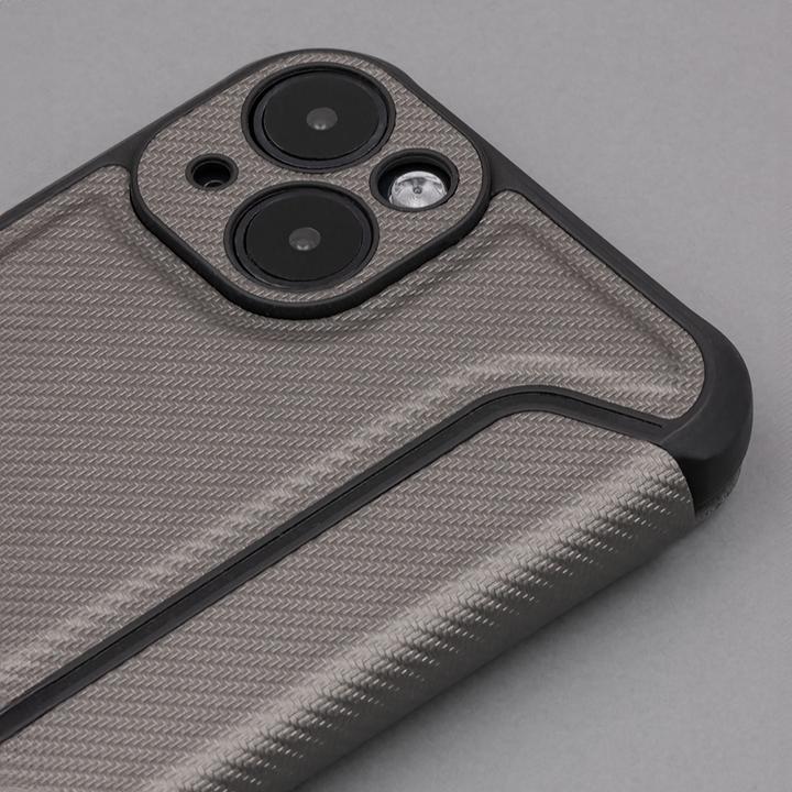 Actual product image OEM Smart Carbon case for Samsung Galaxy S23 FE silver (Samsung Galaxy S23 FE)