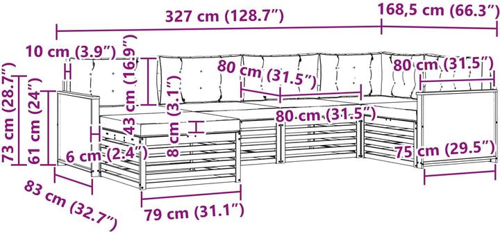 Produktbild vidaXL Outdoor-Sofa
