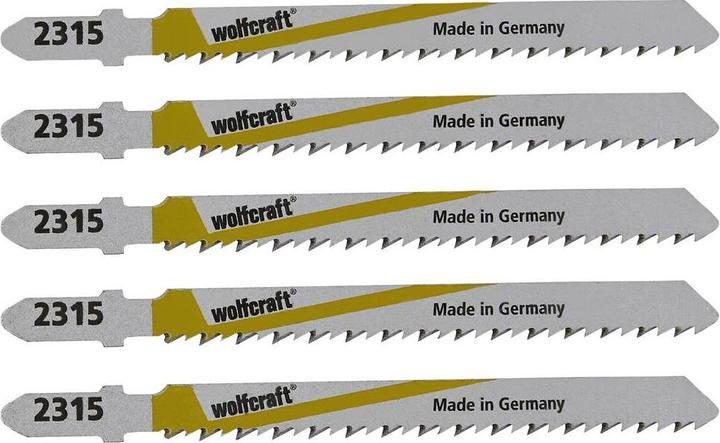 Produktbild wolfcraft 5 Stichsägeblätter HSS L=100mm T-Schaft