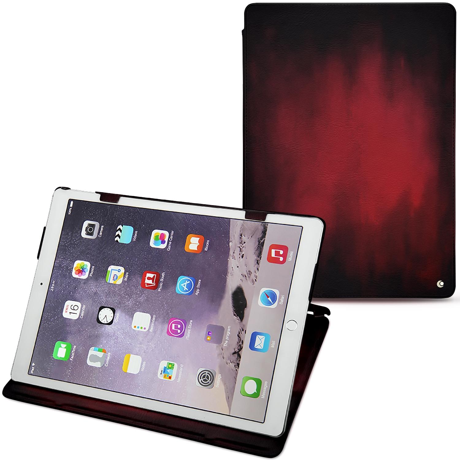 Noreve Lederschutzhülle horizontal (iPad Pro 12.9 2017 (2. Gen)), Tablet Hülle, Rot