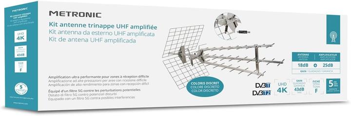 Image du produit Metronic 415061 Amplified UHF Outdoor Antenna 43 DB (43 dB, DVB-T / -T2)