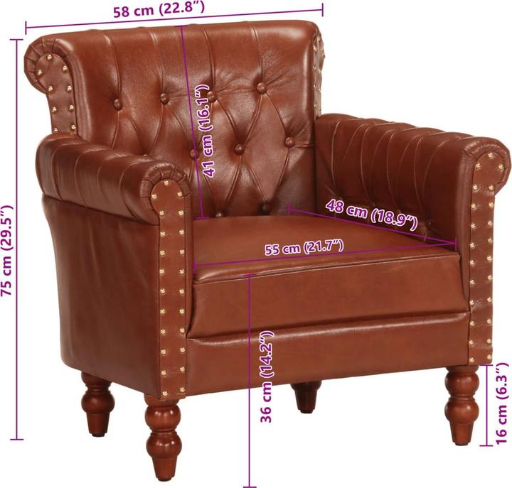 Actual product image vidaXL Sessel