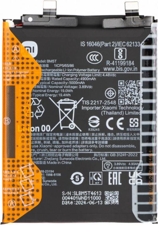 Produktbild Xiaomi Akku BM5T für Redmi Note 13 Pro/Poco M6 Pro/X6 Pro 5G/13T/14T 1330102000125B (Xiaomi 13T, Xiaomi 14T, Xiaomi Poco X6 Pro, Xiaomi Redmi Note 13 Pro)