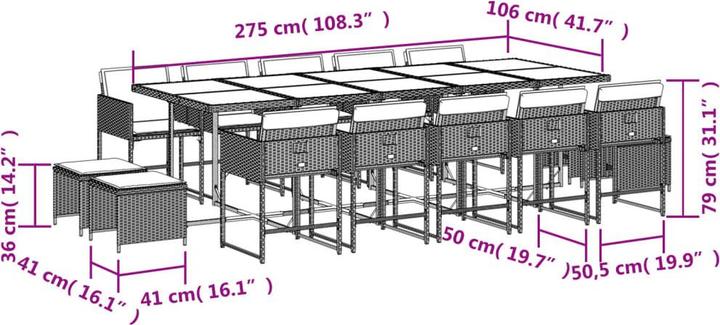 Produktbild vidaXL Garten Essgruppe