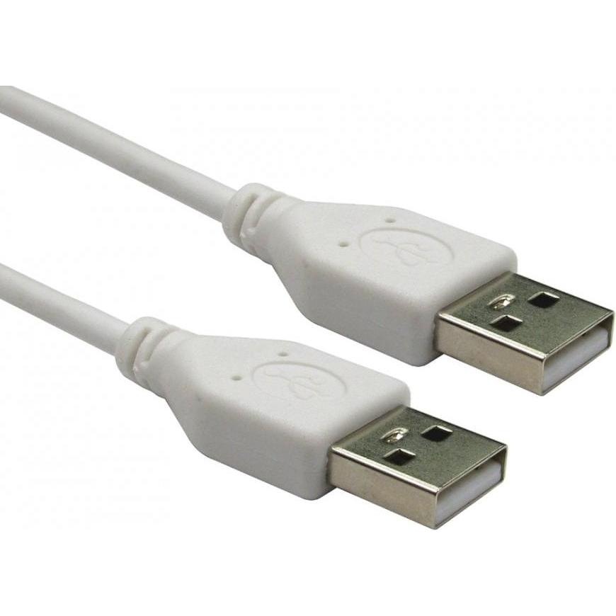 Cables Direct CDL 2MTR USB 2.0 A M-M WHITE, USB Kabel