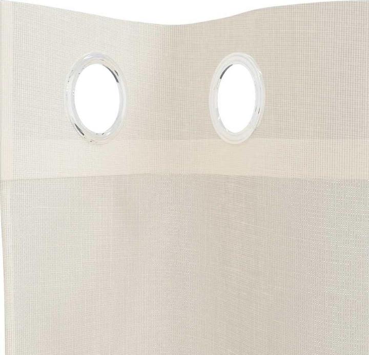 Produktbild VidaXL Voile Vorhänge mit Stangentaschen 2 Stk. Creme (140 x 140 cm)