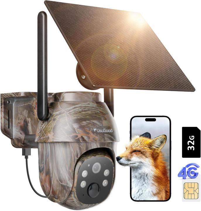 UsoGood 4G LTE Wildkamera mit Solar & Handyübertragung