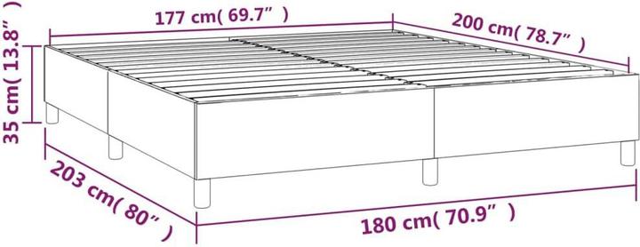 Image du produit vidaXL Boxspringbettgestell (180 x 200 cm)