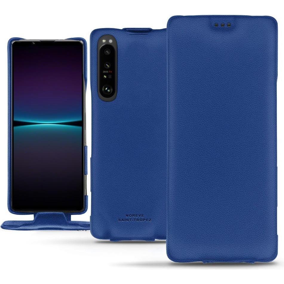 Thumbnail - Noreve Lederschutzhülle vertikal (Sony Xperia 1 IV), Smartphone Hülle, Blau