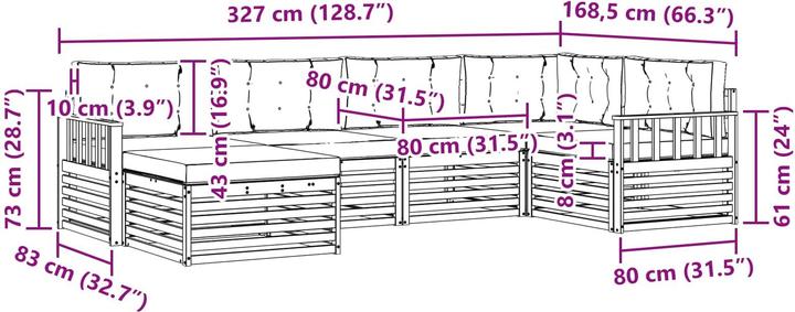 Produktbild vidaXL Outdoor-Sofa