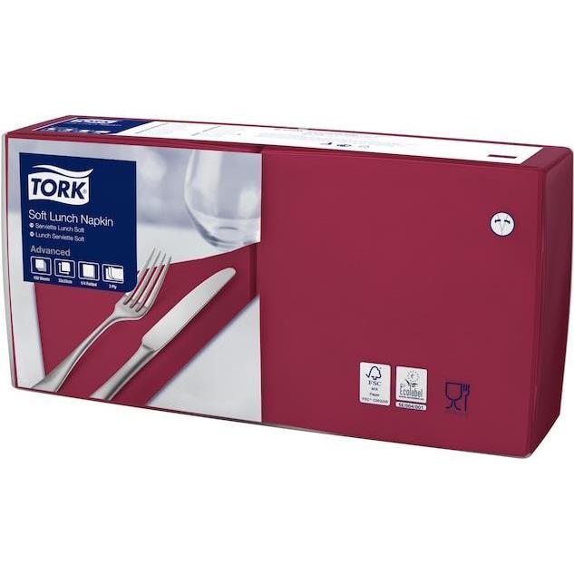 Tork, Servietten, 477411 Papierserviette Bordeaux 150 Stück(e) (150 x, 33 x 33 cm)