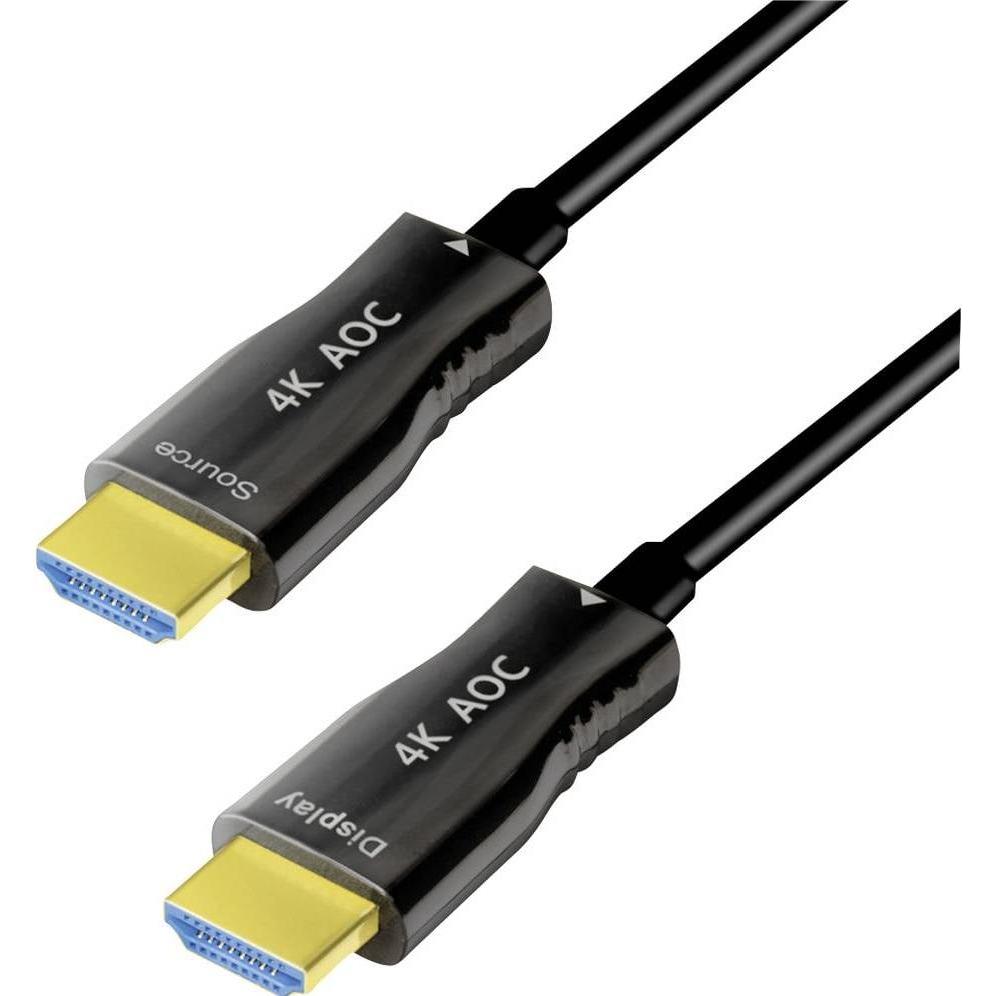 LogiLink Premium High Speed - HDMI-Kabel - HDMI männlich zu HDMI männlich - 30 m - Geschü (30 m, HDMI), Video Kabel