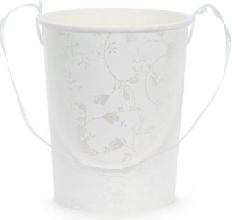 Partydeco Eimer für Blütenblätter, Höhe ca. 13 cm, weiss (1 Stück)