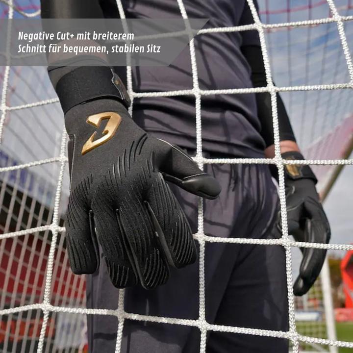 Produktbild Catch & Keep Fussballhandschuhe Invictus Black Gold Gr. 8 Torwart Goalie Handschuhe (8)