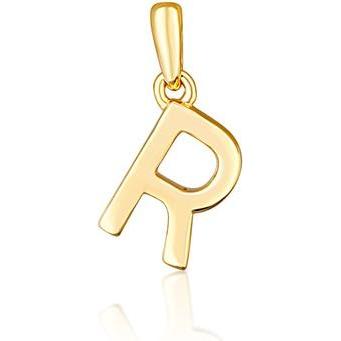 JVD, Kettenanhänger, Minimalist gold-plated letter "R" pendant SVLP0948XH2GO0R
