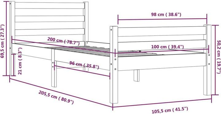 Produktbild VidaXL Ingaborg (100 x 200 cm)