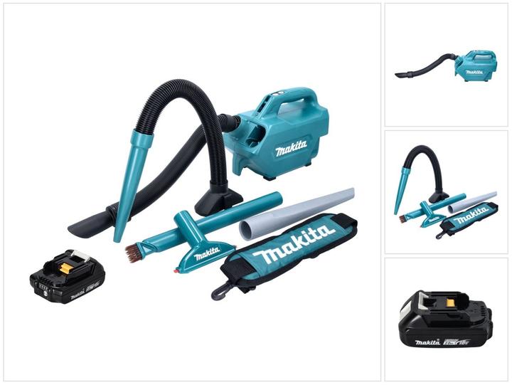 Produktbild Makita DCL 184 A1 Akku Staubsauger 18 V 54 mbar 0,5 l + 1x Akku 2,0 Ah - ohne Ladegerät