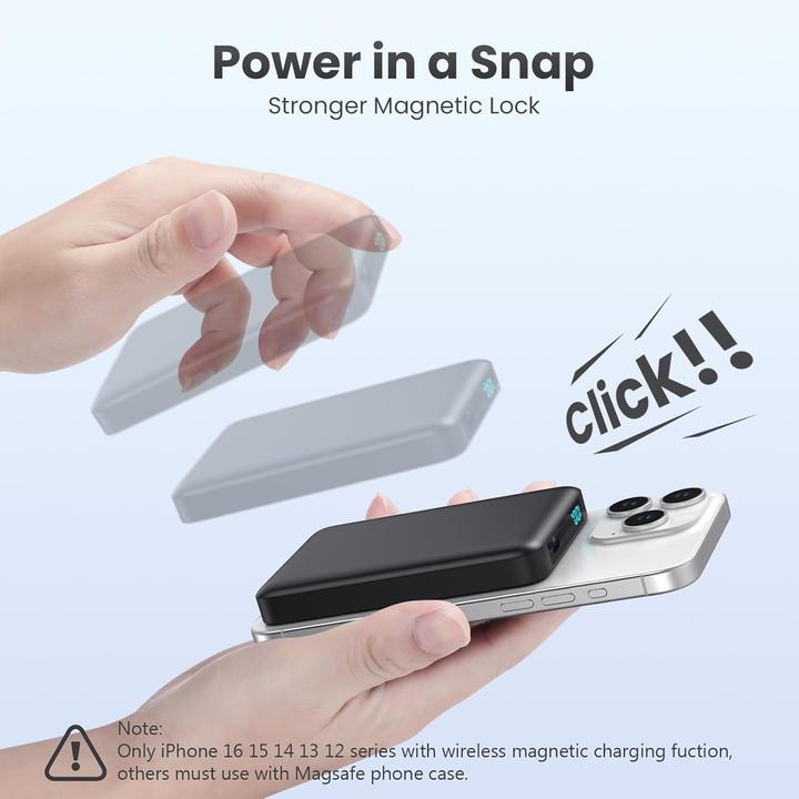 Actual product image Hetp Magnetische Powerbank (10800 mAh, 20 W)