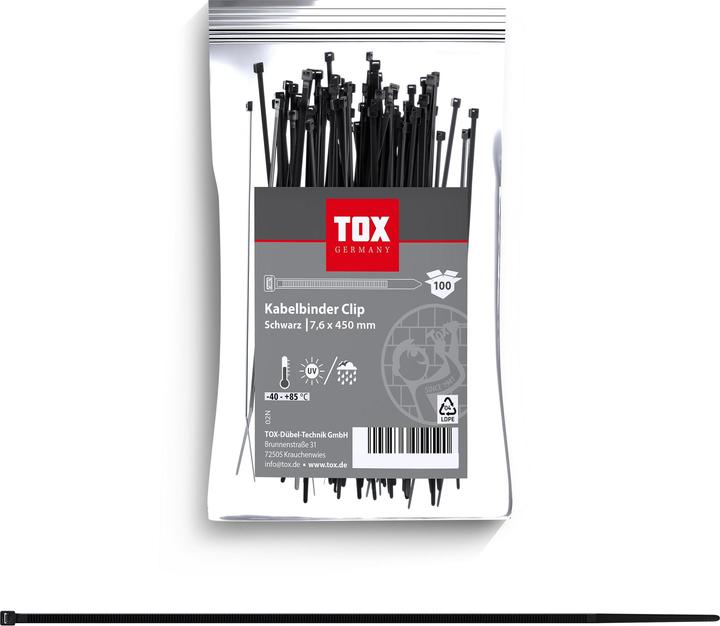 Produktbild Tox Kabelbinder Clip 7,6x450 (100 Stk.) (450 mm, 100 Stk.)