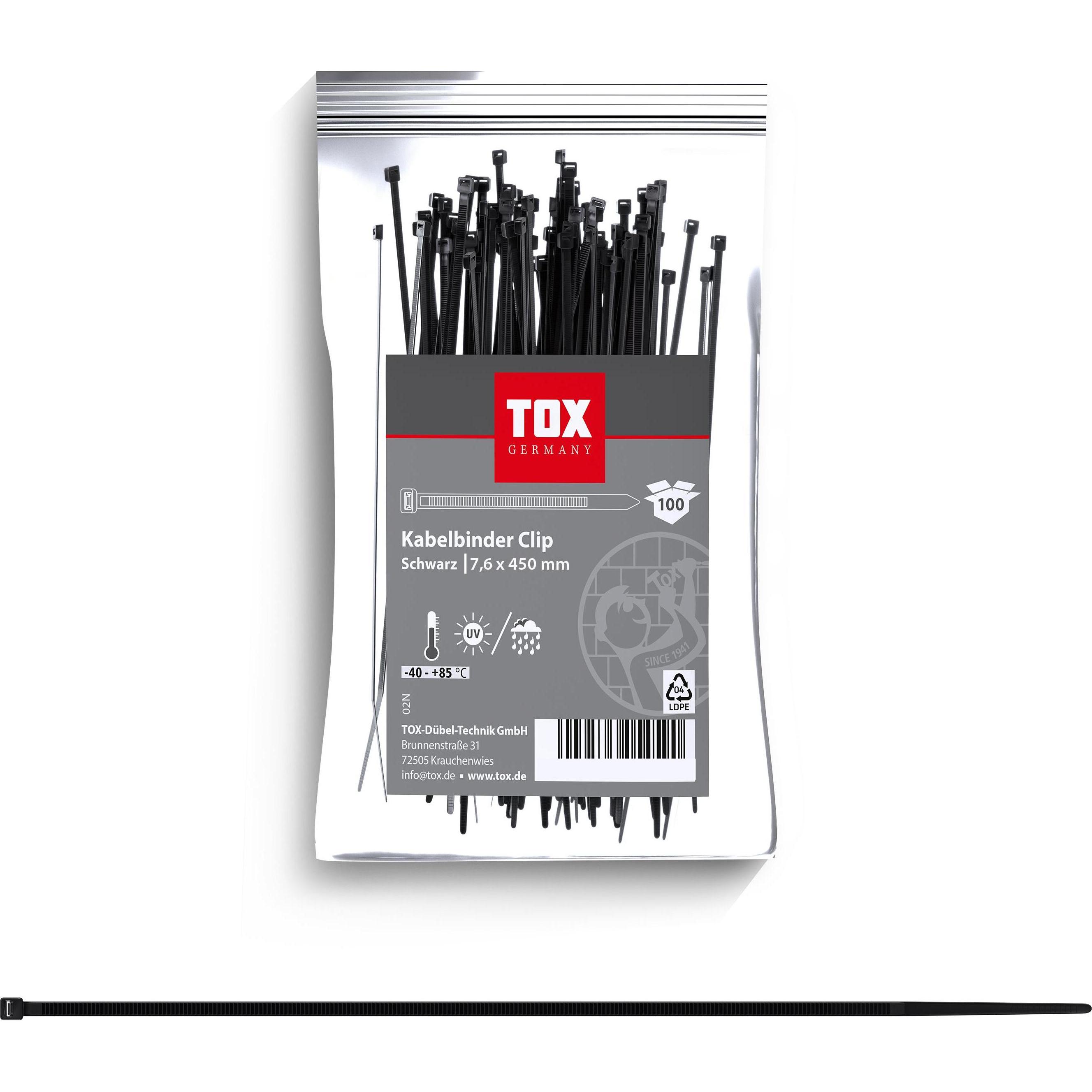 Tox, Kabelbinder, Kabelbinder Clip 7,6x450 (100 Stk.) (450 mm, 100 Stk.)
