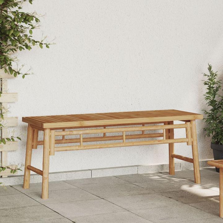 Actual product image vidaXL Garden bench 110x38x45 cm bamboo