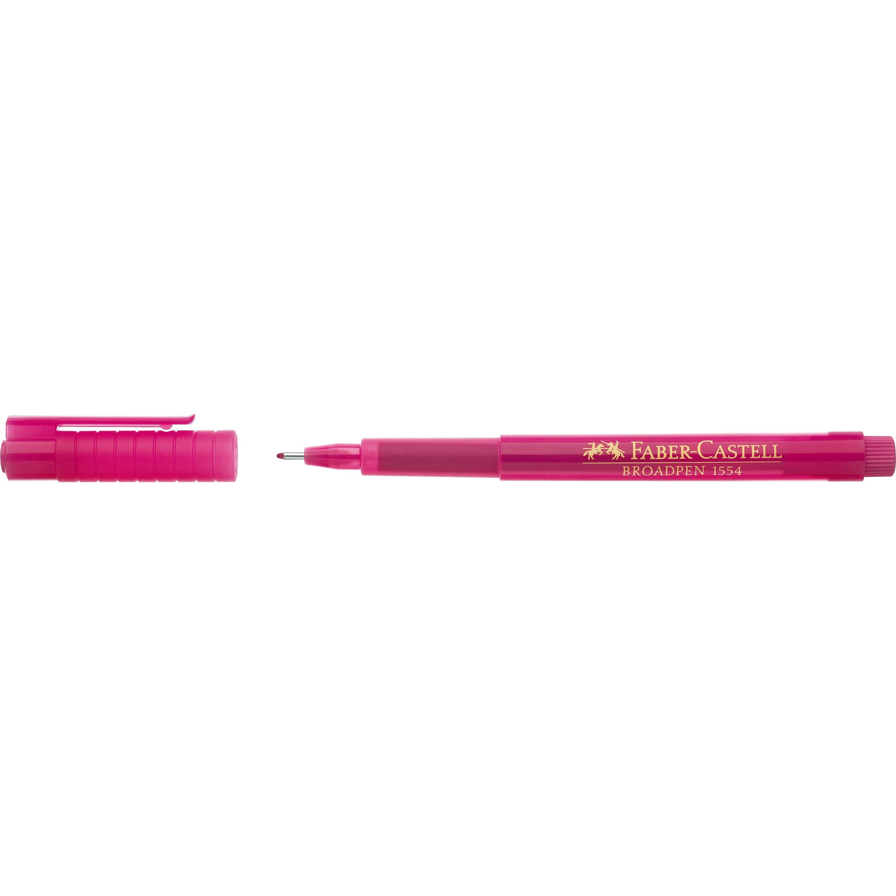 10x Faber-Castell, Schreibstifte, Fineliner BROADPEN 1554 (Pink, 1 x)